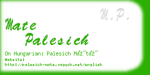 mate palesich business card